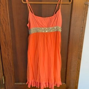 Free People silk embellished slip dress